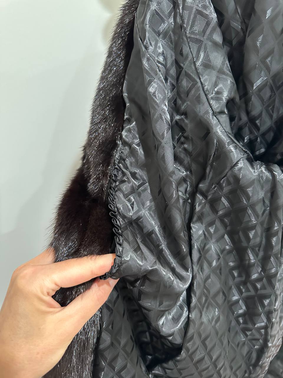 Luxury Womens Real Mink Fur jacket coat 1109828 Long genuine fur size L NEW