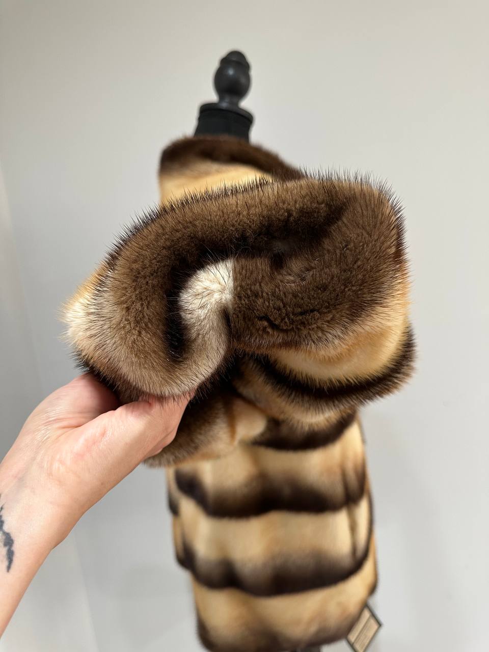 Real Mink FUR SIZE L jacket coat 1201094 genuine LUX FASHION NEW SALE Women