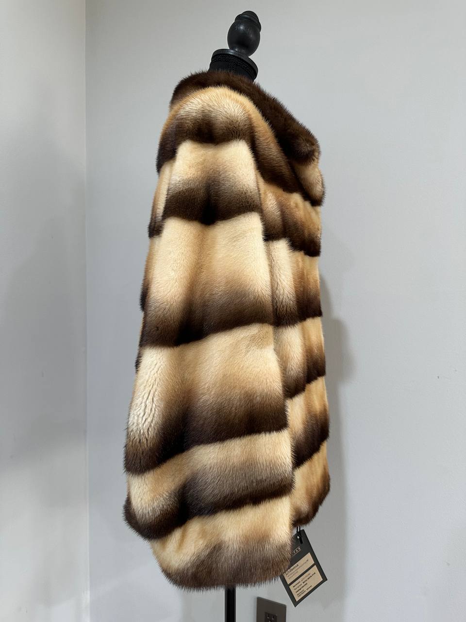 Real Mink FUR SIZE L jacket coat 1201094 genuine LUX FASHION NEW SALE Women