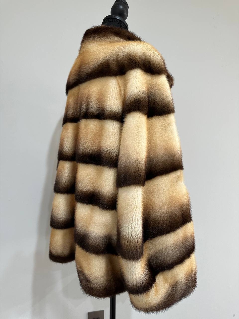 Real Mink FUR SIZE L jacket coat 1201094 genuine LUX FASHION NEW SALE Women