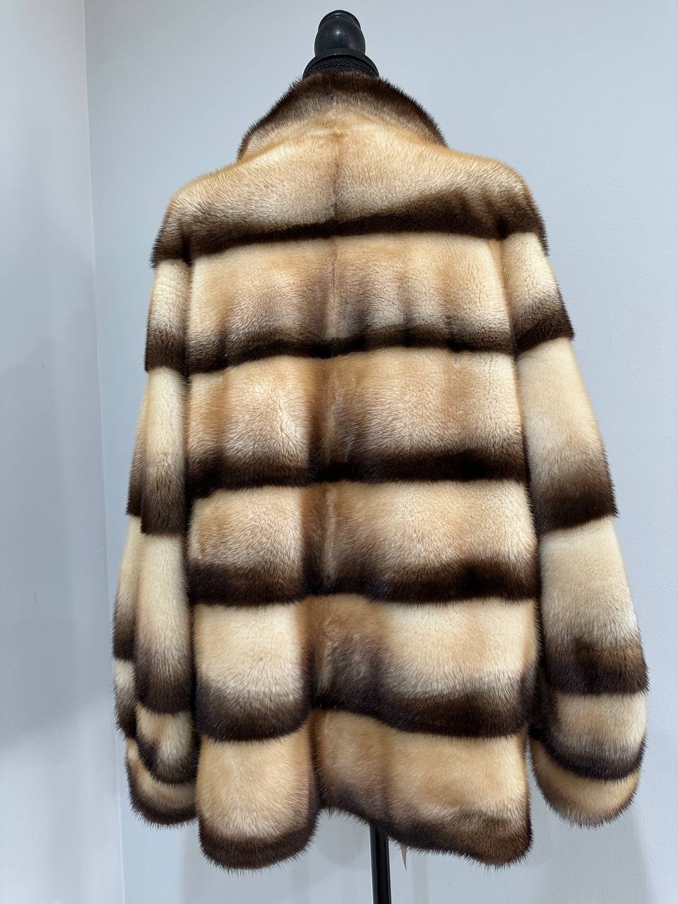 Real Mink FUR SIZE L jacket coat 1201094 genuine LUX FASHION NEW SALE Women