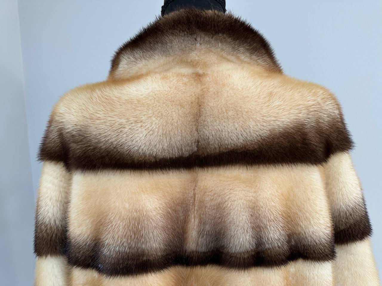 Real Mink FUR SIZE L jacket coat 1201094 genuine LUX FASHION NEW SALE Women