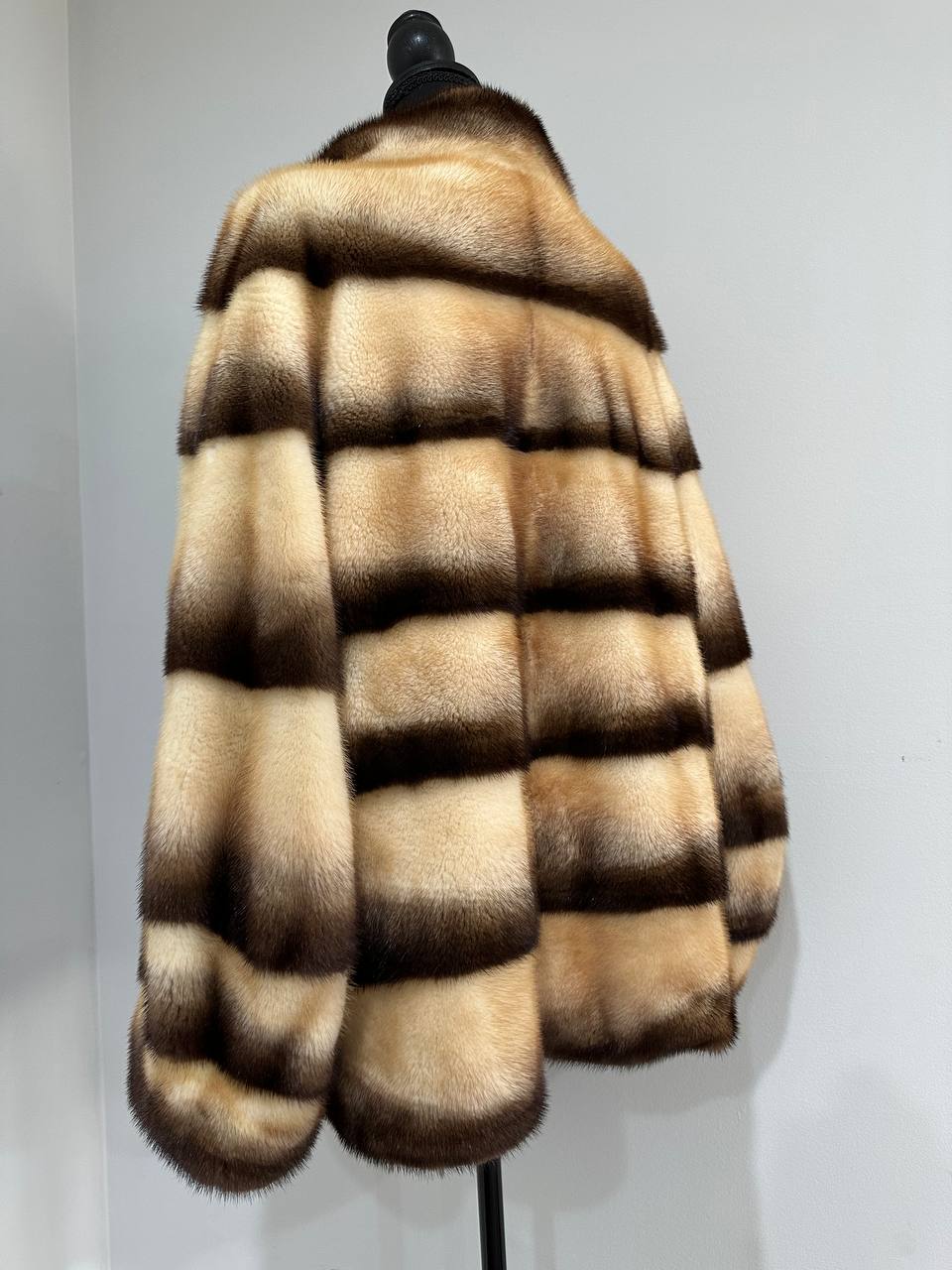 Real Mink FUR SIZE L jacket coat 1201094 genuine LUX FASHION NEW SALE Women