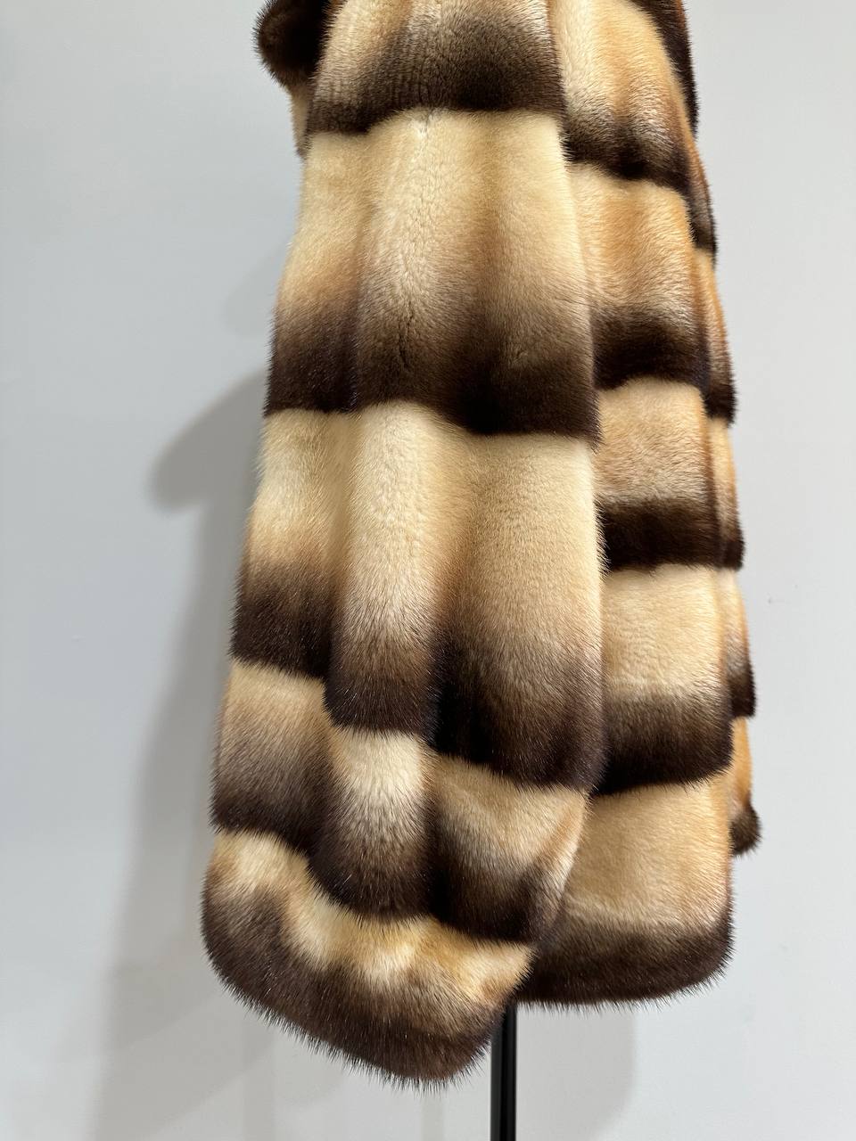 Real Mink FUR SIZE L jacket coat 1201094 genuine LUX FASHION NEW SALE Women