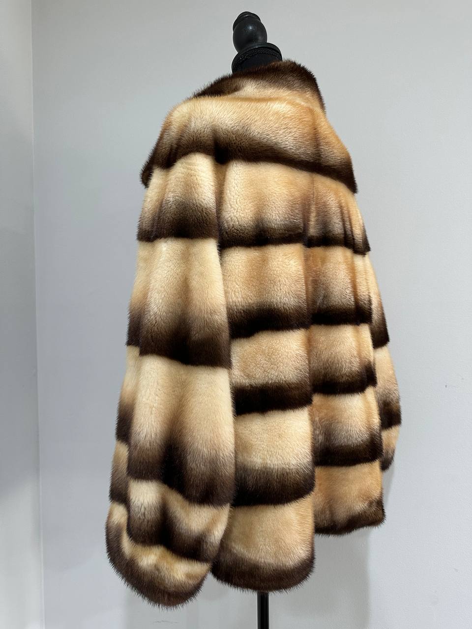 Real Mink FUR SIZE L jacket coat 1201094 genuine LUX FASHION NEW SALE Women