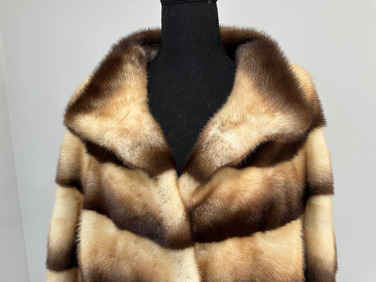 Real Mink FUR SIZE L jacket coat 1201094 genuine LUX FASHION NEW SALE Women
