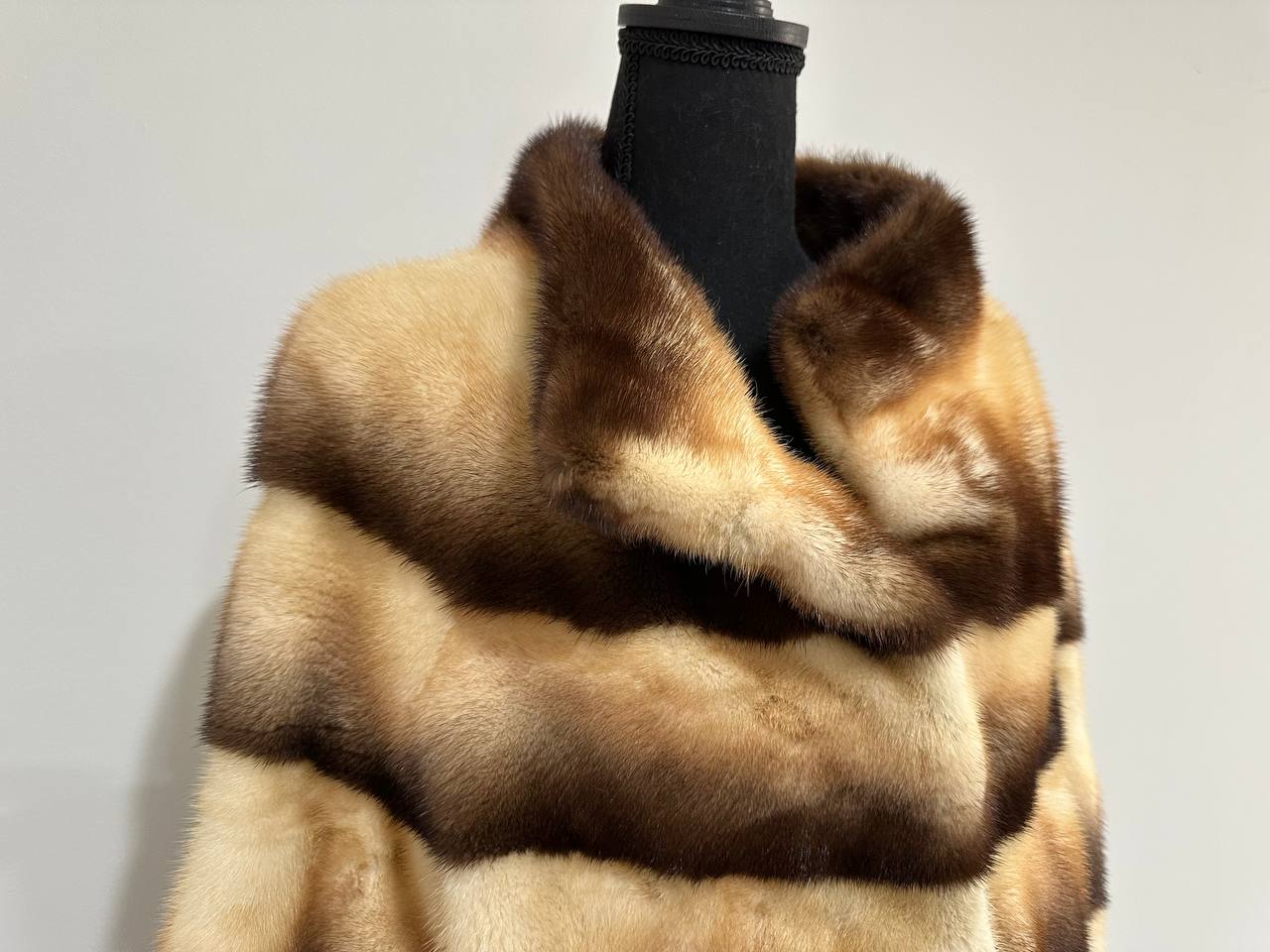 Real Mink FUR SIZE L jacket coat 1201094 genuine LUX FASHION NEW SALE Women