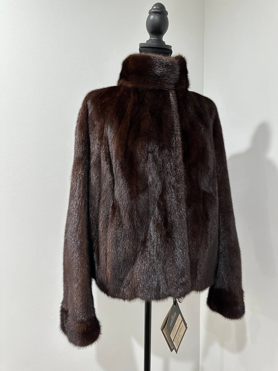 NEW Womens Real genuine Nature Mink Fur jacket coat 1109956 SIZE L large bomber