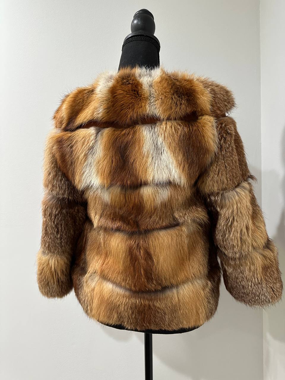 Women Real Red Fox natural 100% Fur short Coat Size XS 1109841 HORIZONTAL
