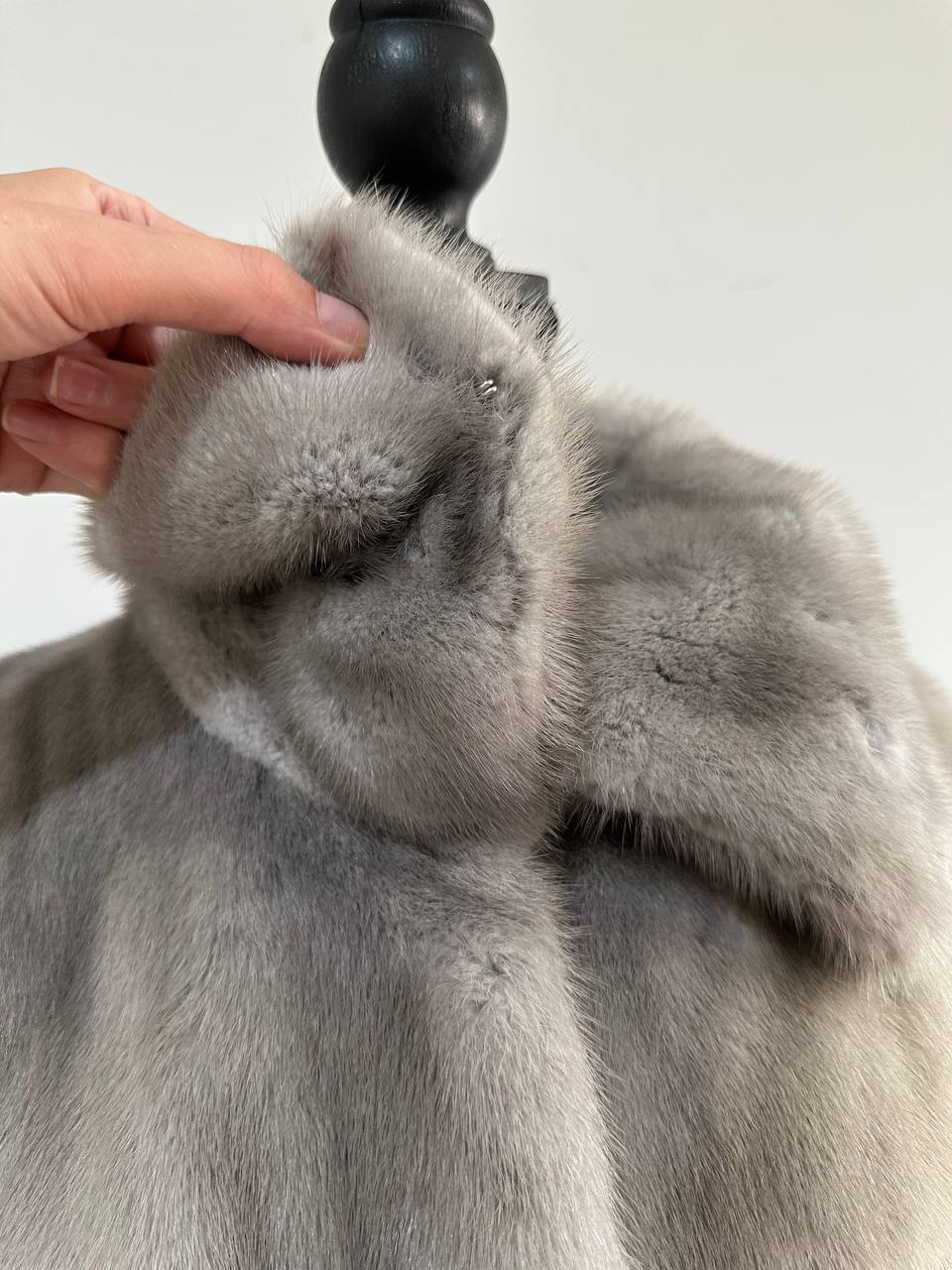 New Real Mink FUR Natural coat JACKET size M FULL SKIN 1201050 GREY bomber