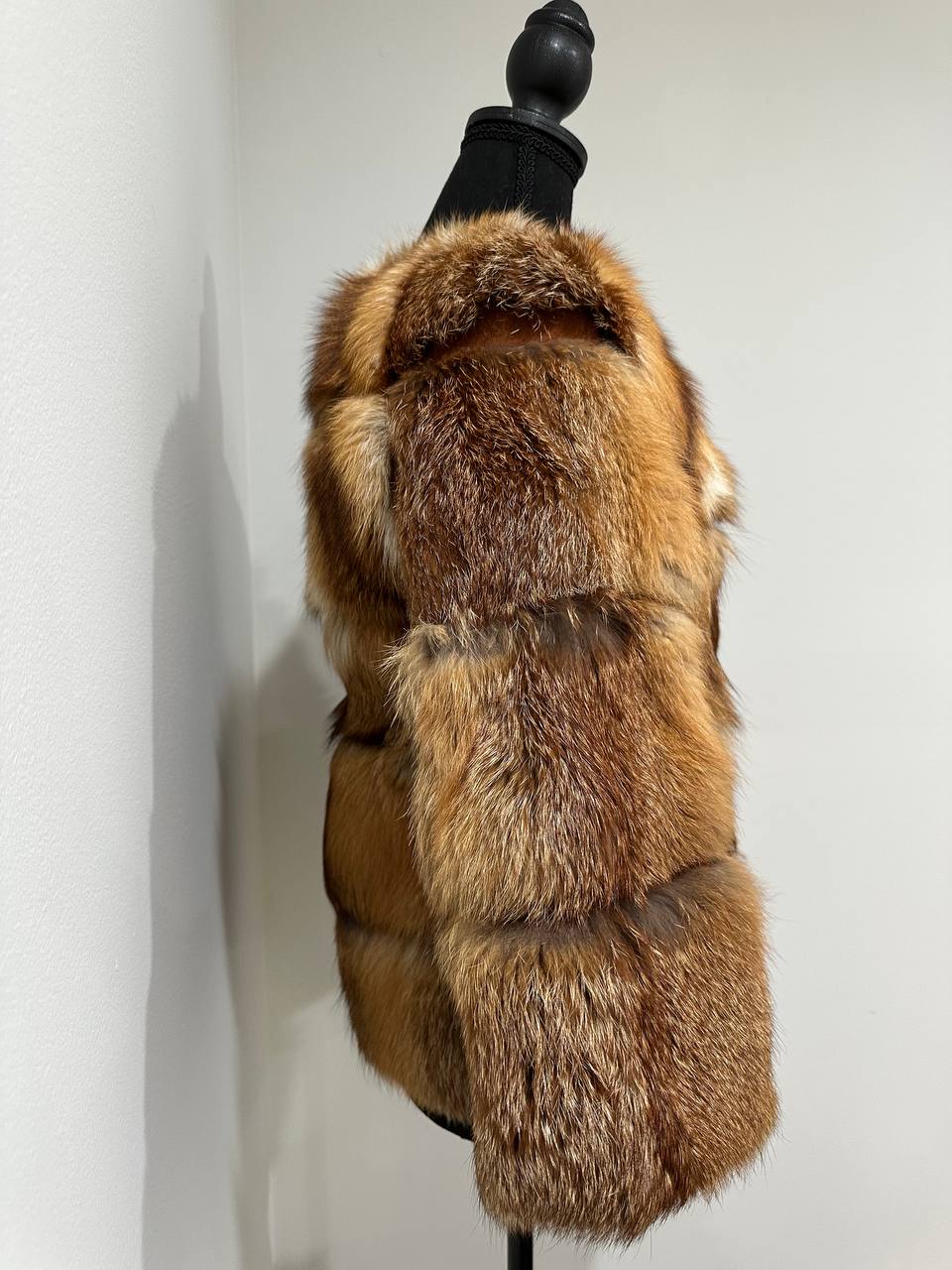Women Real Red Fox natural 100% Fur short Coat Size XS 1109841 HORIZONTAL