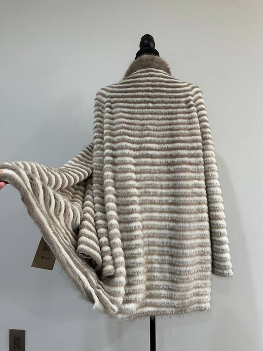 REAL MINK FUR women JACKET coat ONE size M L XL 2XL NEW 1201095 GENUINE FURS OVERSIZED