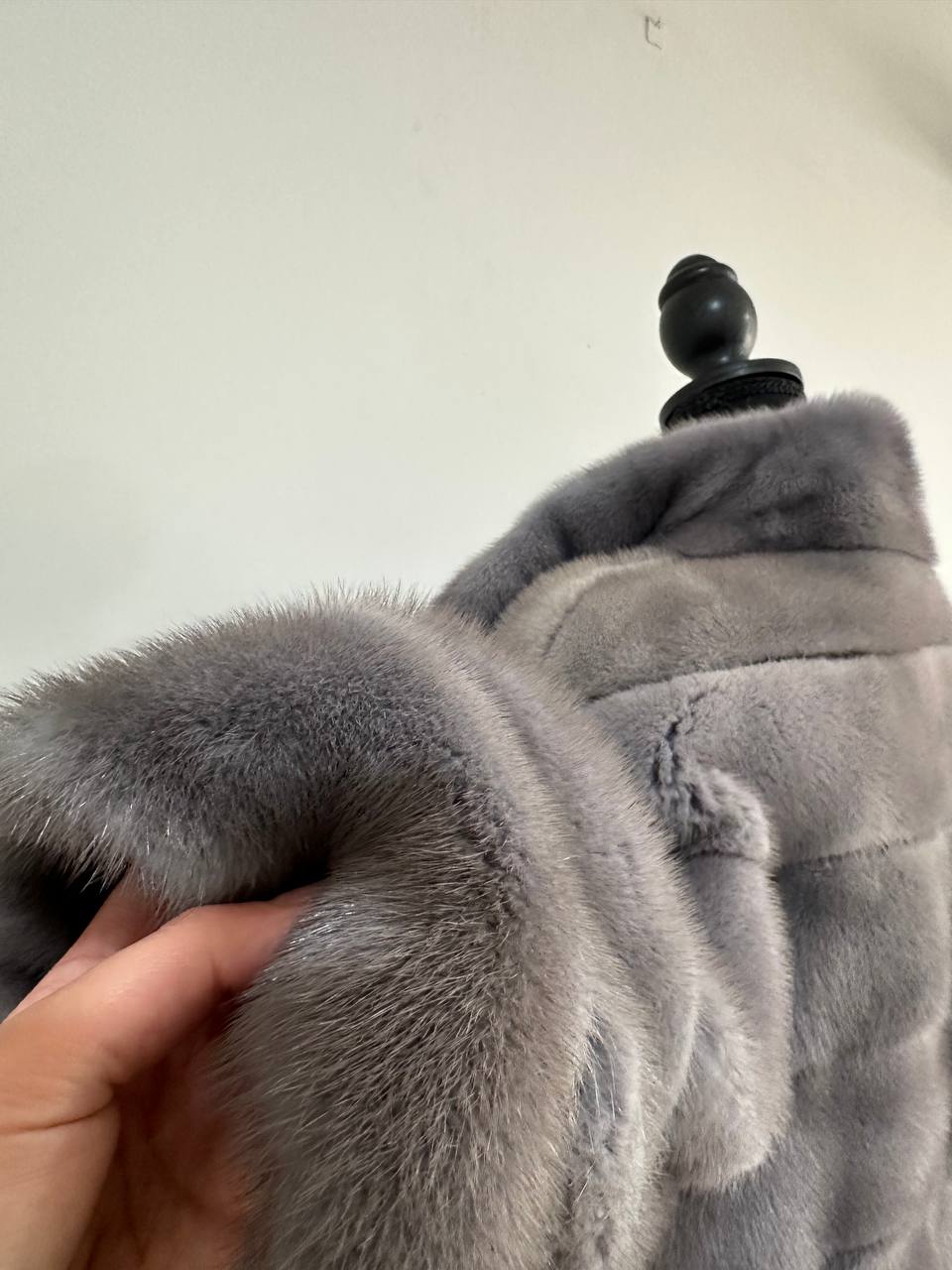 New Genuine REAL FUR 100% MINK coat Jacket GREY SIZE XS women 1201019 FURSTAR