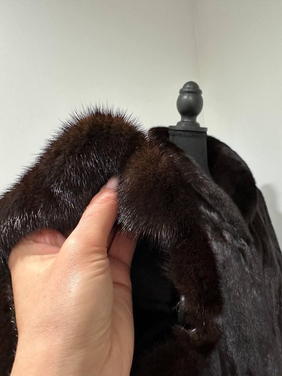 REAL 100% Genuine Mink FUR coat DEEP brown color size M NEW 1109891 WOMEN