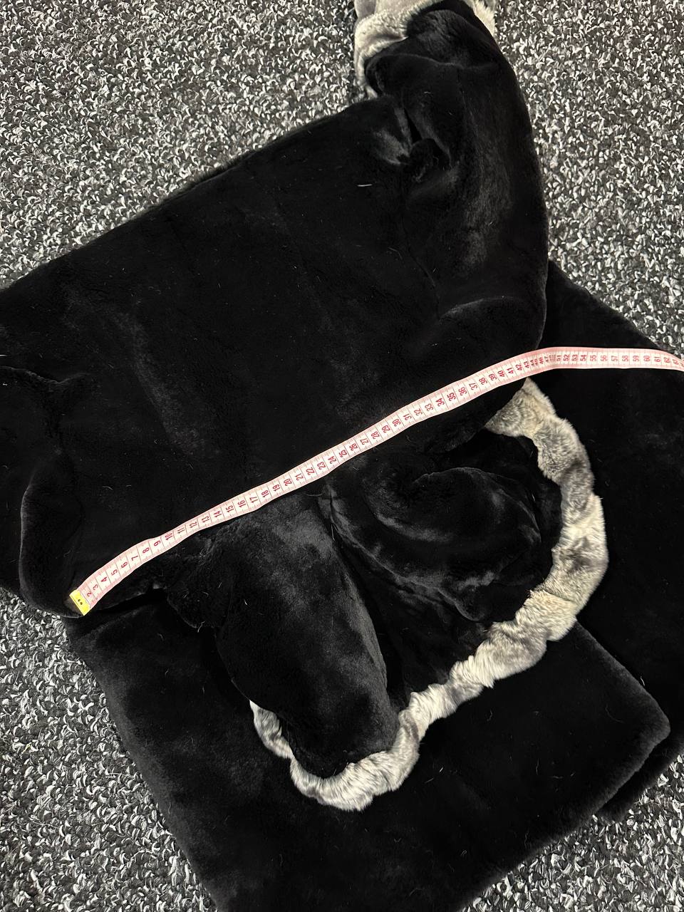 NEW Rex Rabbit Fur Collar Jacket β 1201137 Chinchilla REX size M with Golden Gradient