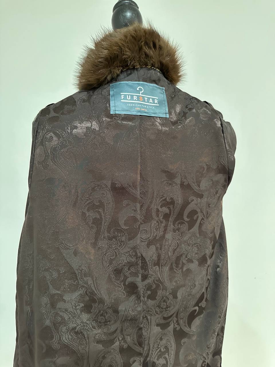 NEW REAL MINK SABLE FUR coat JACKET XS SIZE BROWN FULL SKIN 1201062 HORIZONTAL