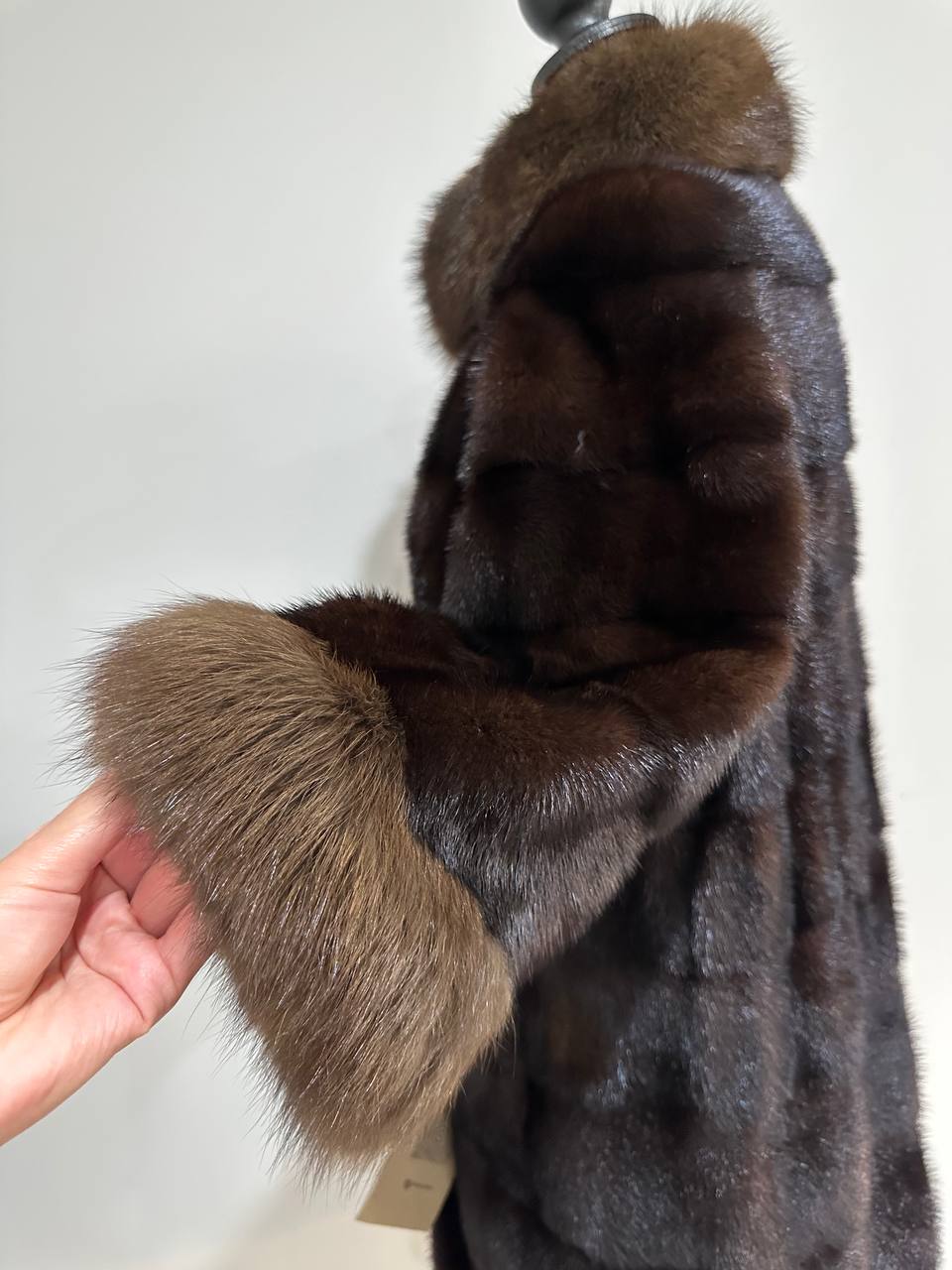 NEW REAL MINK SABLE FUR coat JACKET XS SIZE BROWN FULL SKIN 1201062 HORIZONTAL