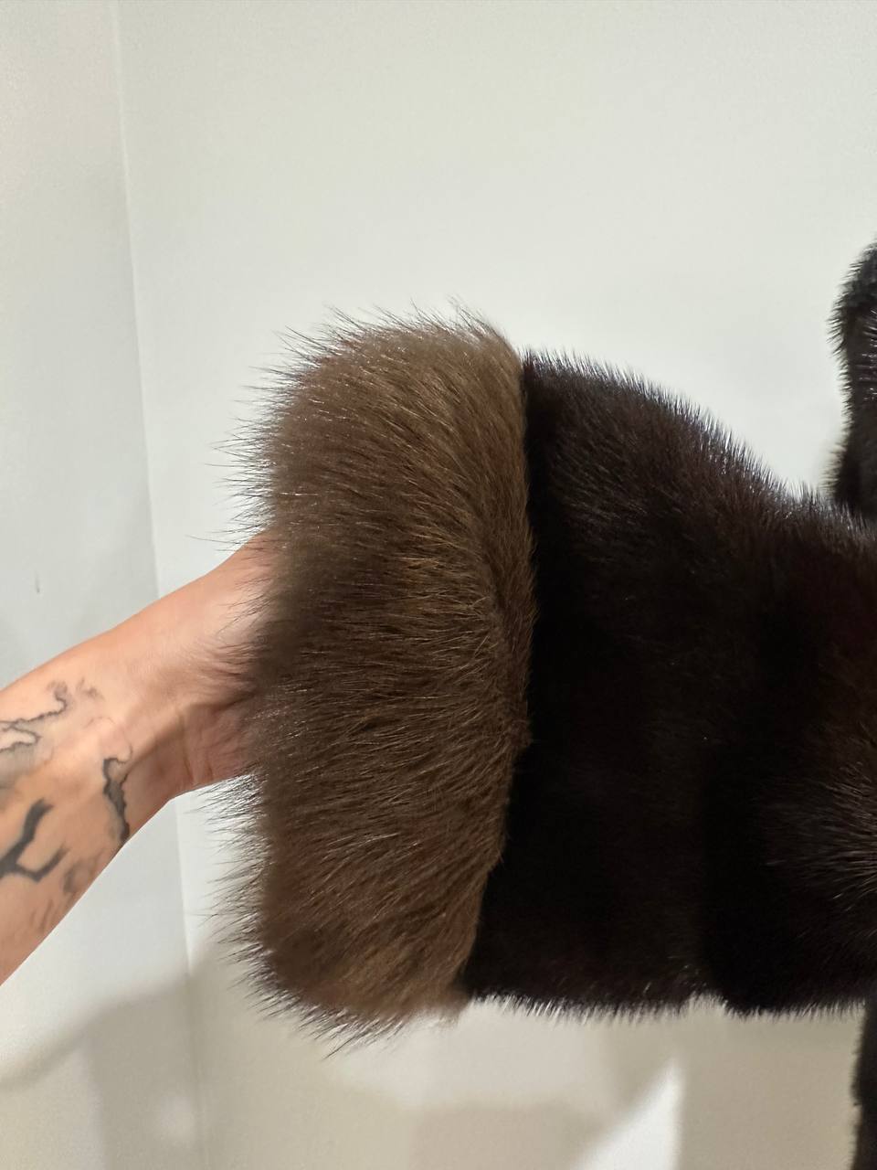 NEW REAL MINK SABLE FUR coat JACKET XS SIZE BROWN FULL SKIN 1201062 HORIZONTAL