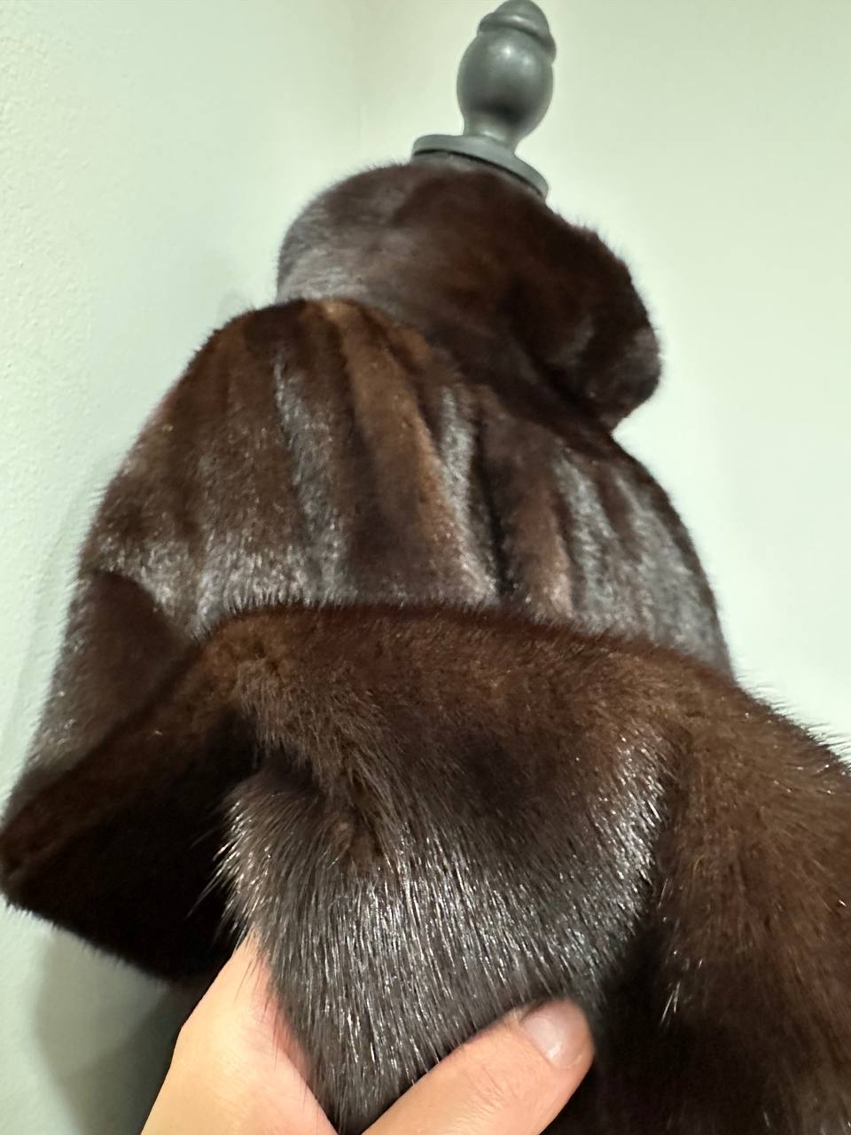 NEW Genuine Real Mink Fur coat jacket 1201008 size XL dark brown Female