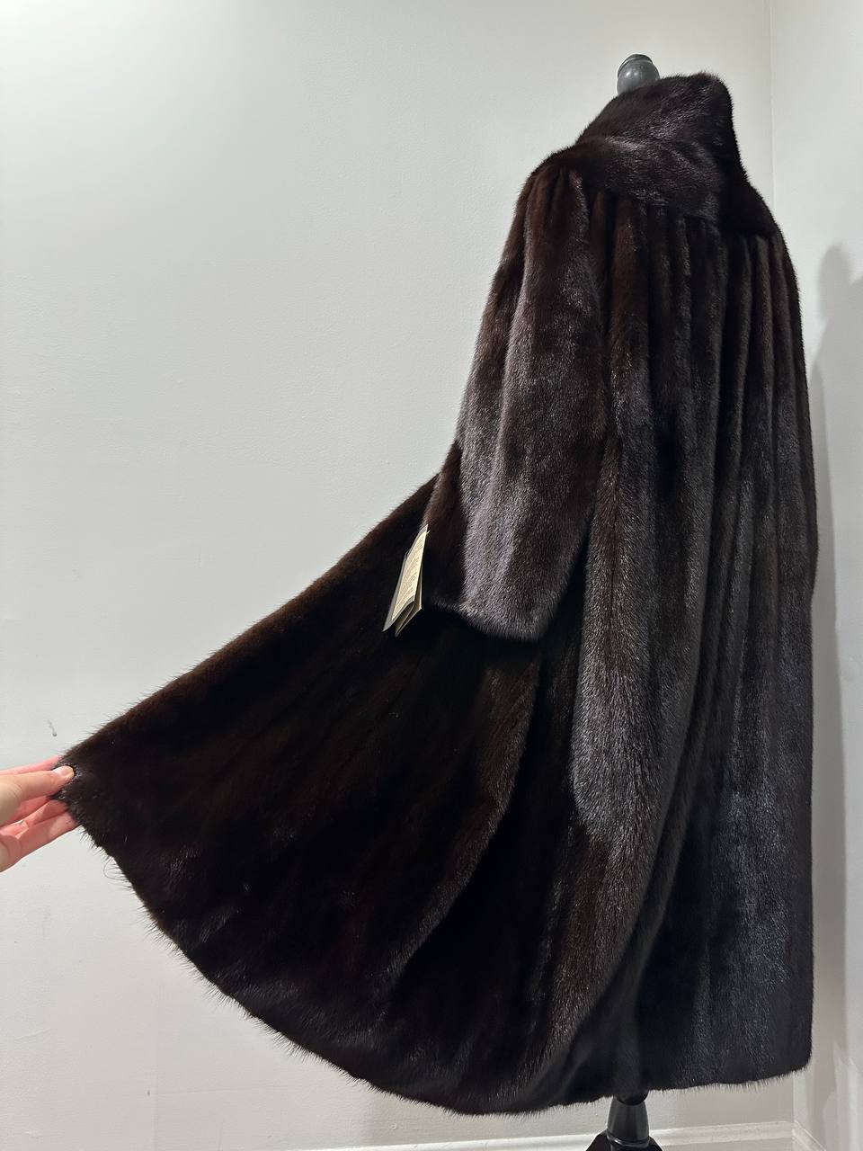 NEW Genuine Real Mink Fur coat jacket 1201008 size XL dark brown Female