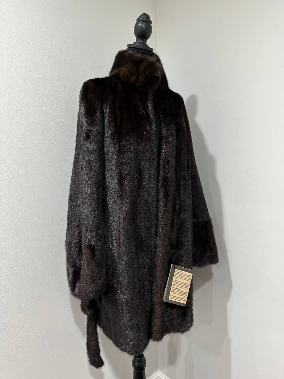 Luxury Womens Real Mink Fur jacket coat 1109822 Long genuine fur size L NEW