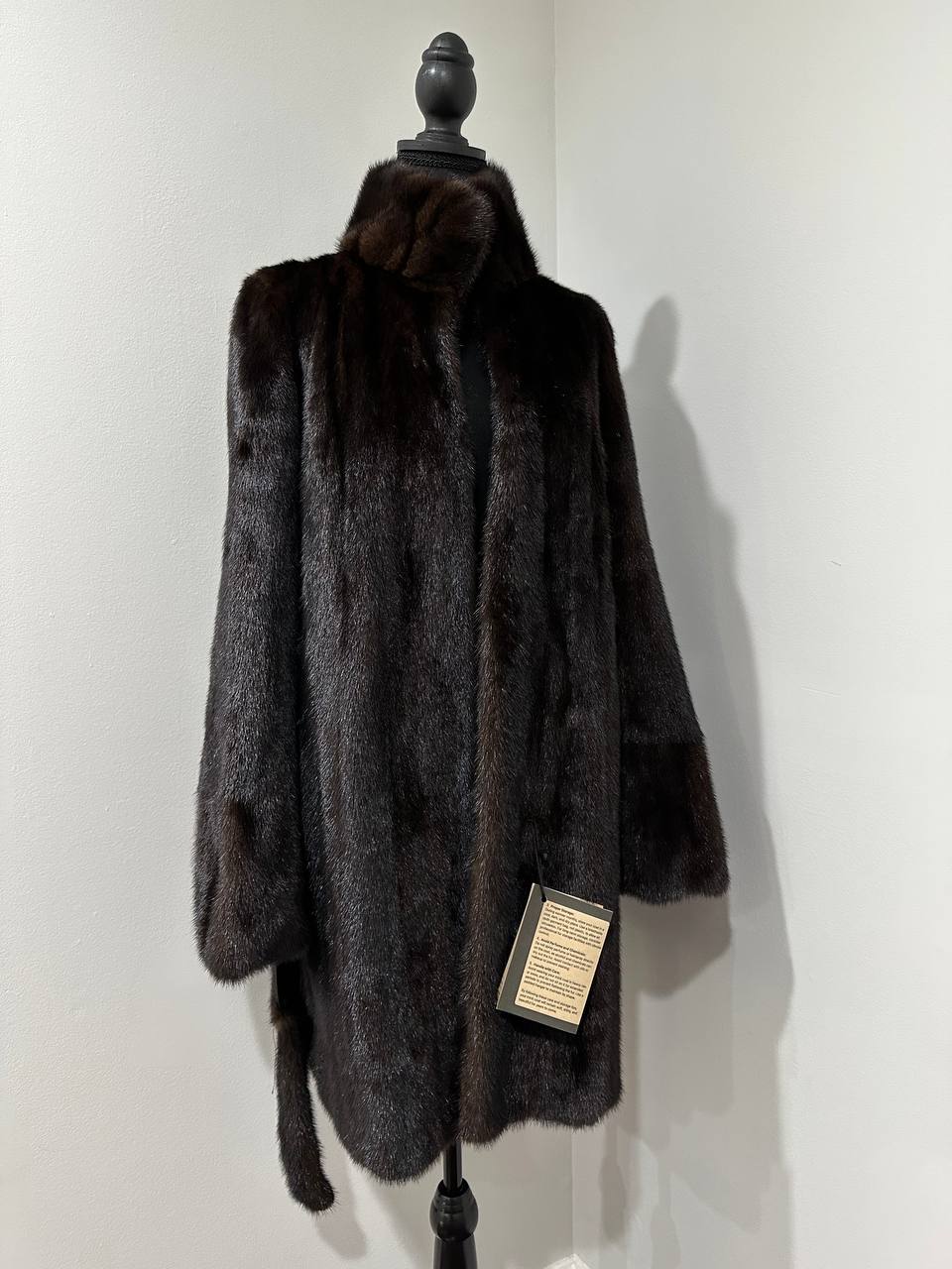 Luxury Womens Real Mink Fur jacket coat 1109822 Long genuine fur size L NEW