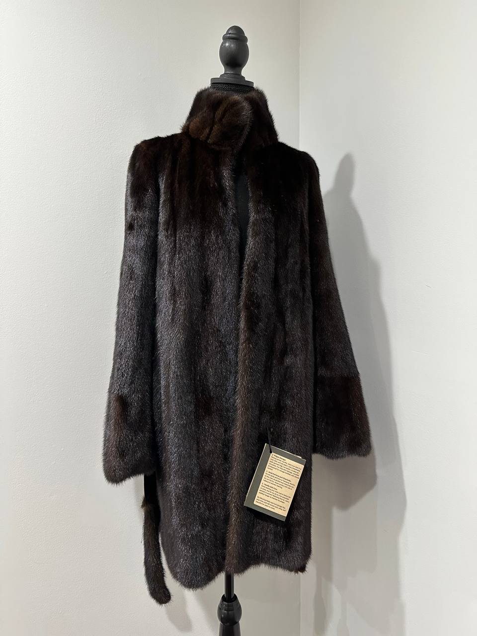 Luxury Womens Real Mink Fur jacket coat 1109822 Long genuine fur size L NEW