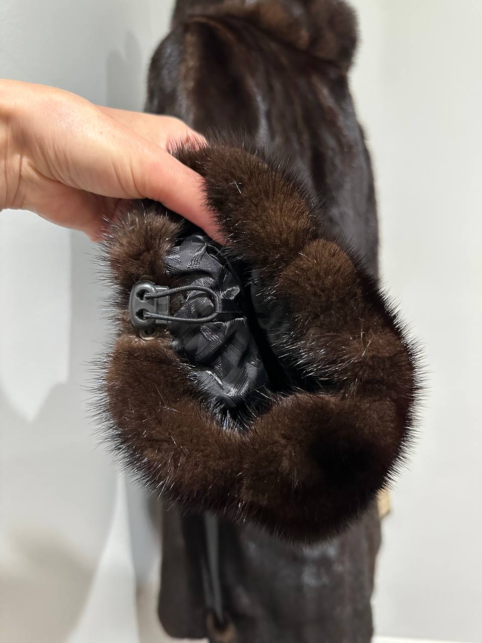 Luxury Womens Real Mink Fur jacket coat 1109822 Long genuine fur size L NEW