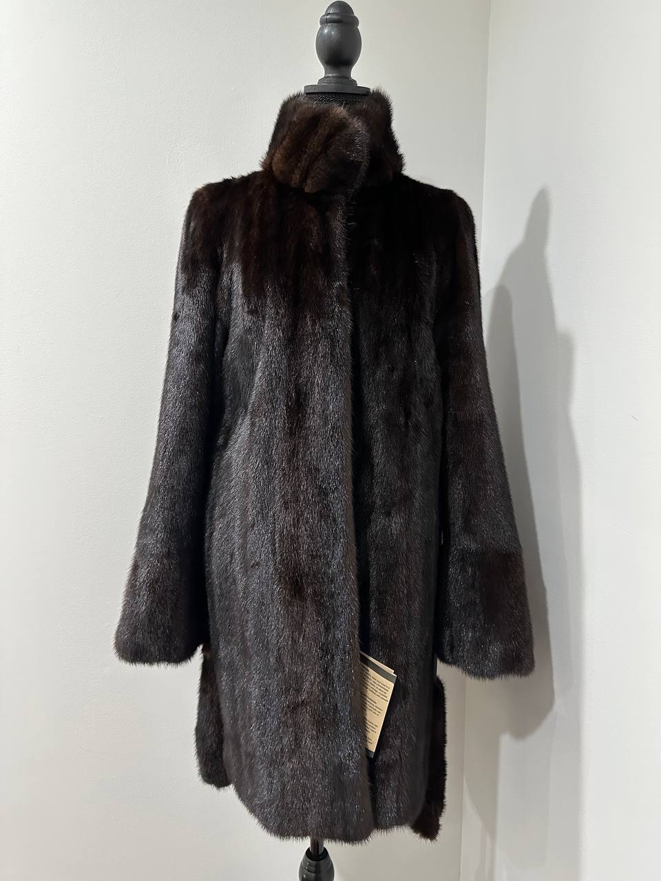 Luxury Womens Real Mink Fur jacket coat 1109822 Long genuine fur size L NEW