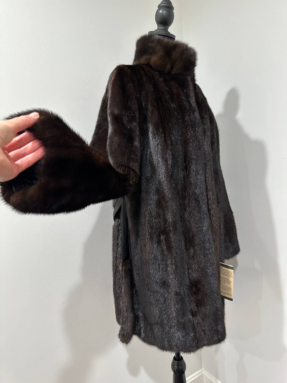 Luxury Womens Real Mink Fur jacket coat 1109822 Long genuine fur size L NEW