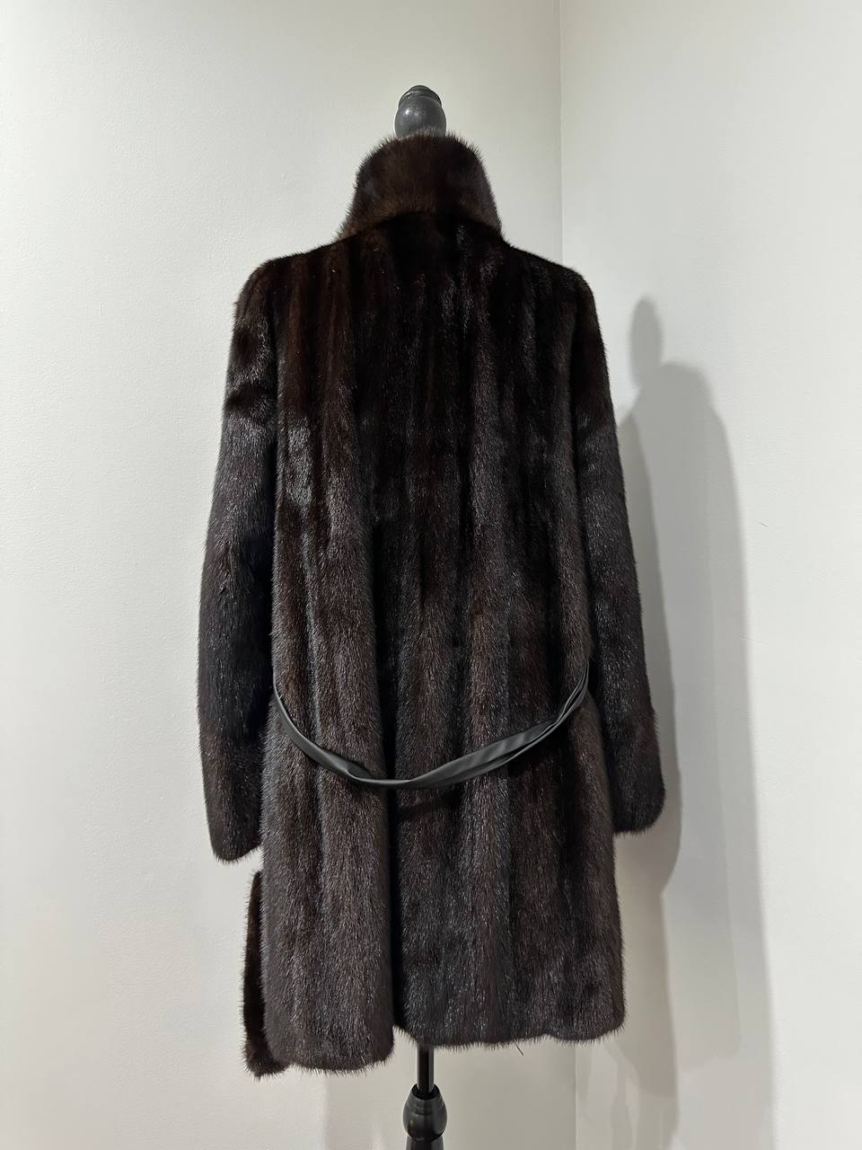 Luxury Womens Real Mink Fur jacket coat 1109822 Long genuine fur size L NEW