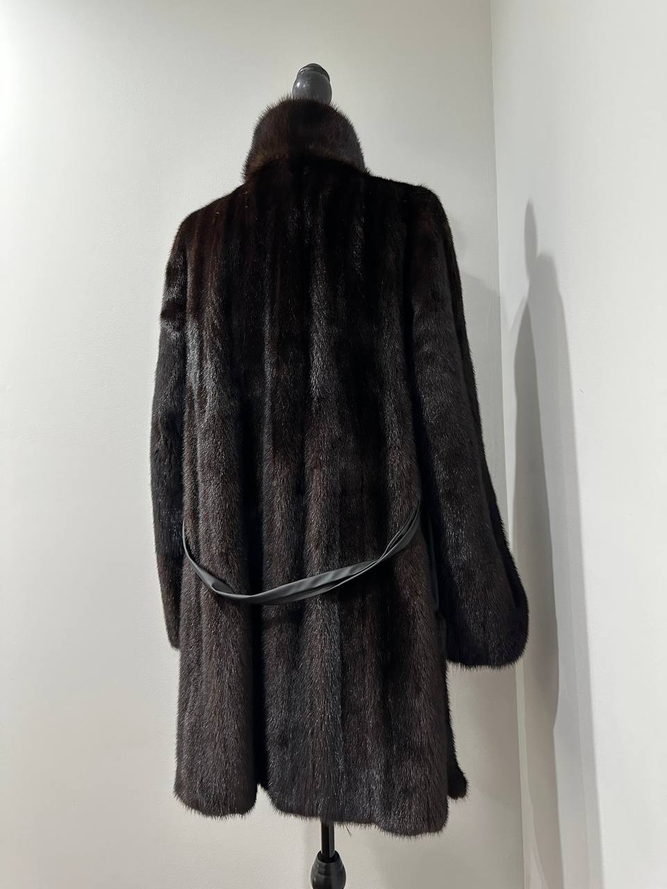 Luxury Womens Real Mink Fur jacket coat 1109822 Long genuine fur size L NEW