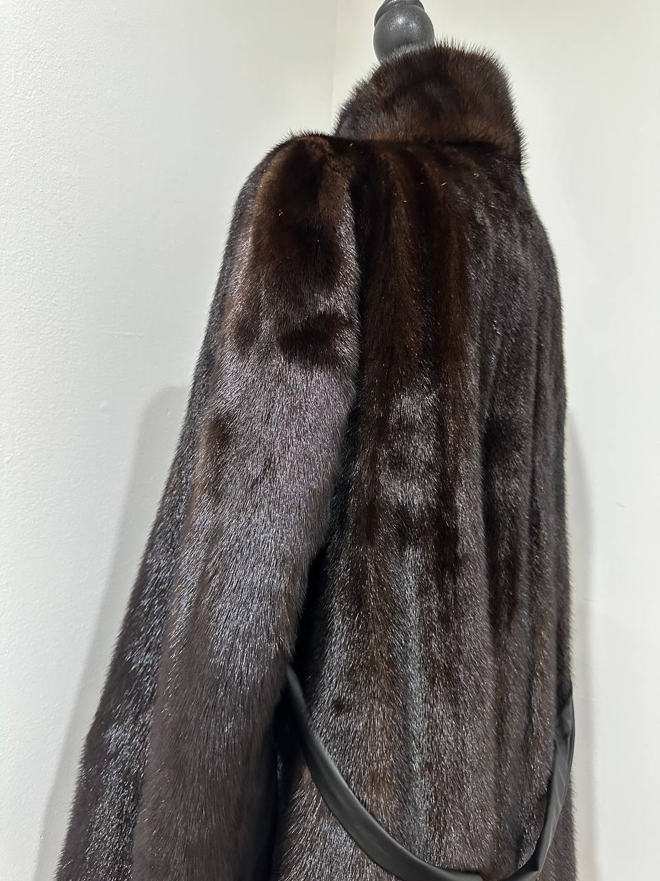 Luxury Womens Real Mink Fur jacket coat 1109822 Long genuine fur size L NEW