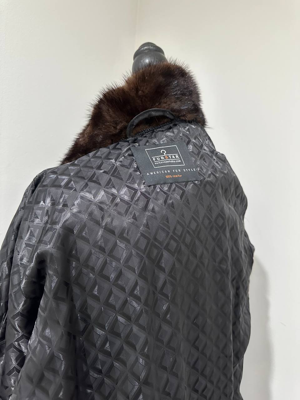 Luxury Womens Real Mink Fur jacket coat 1109822 Long genuine fur size L NEW