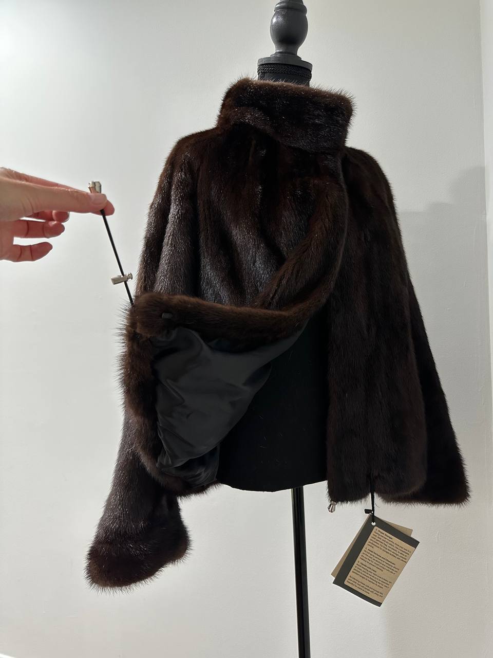 Women Real Mink Fur SIZE 2XL jacket coat 1109953 genuine NEW Brown Bomber FURSTAR