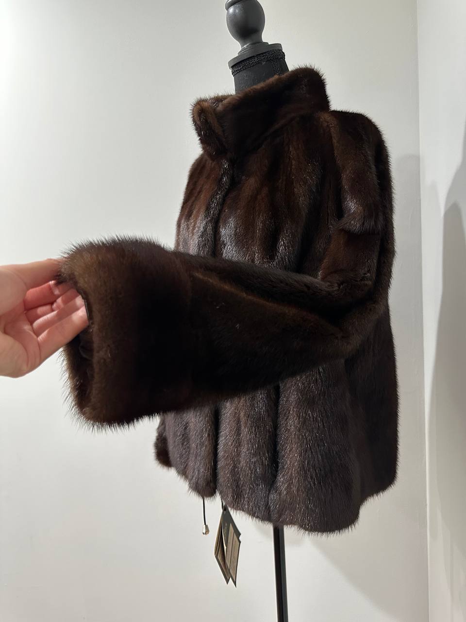 Women Real Mink Fur SIZE 2XL jacket coat 1109953 genuine NEW Brown Bomber FURSTAR
