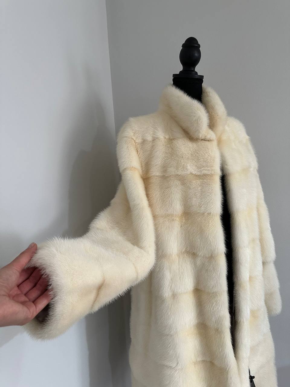 NEW MINK FUR coat size M 1201114 HORIZONTAL long sleeve jacket GENUINE