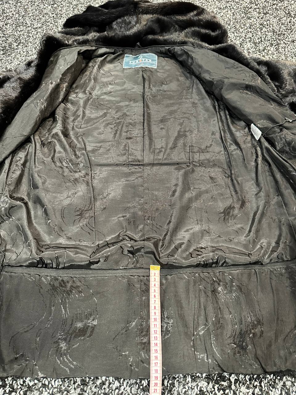 NEW REAL MINK FUR coat size L LARGE 1201116 HORIZONTAL long sleeve jacket BLACK