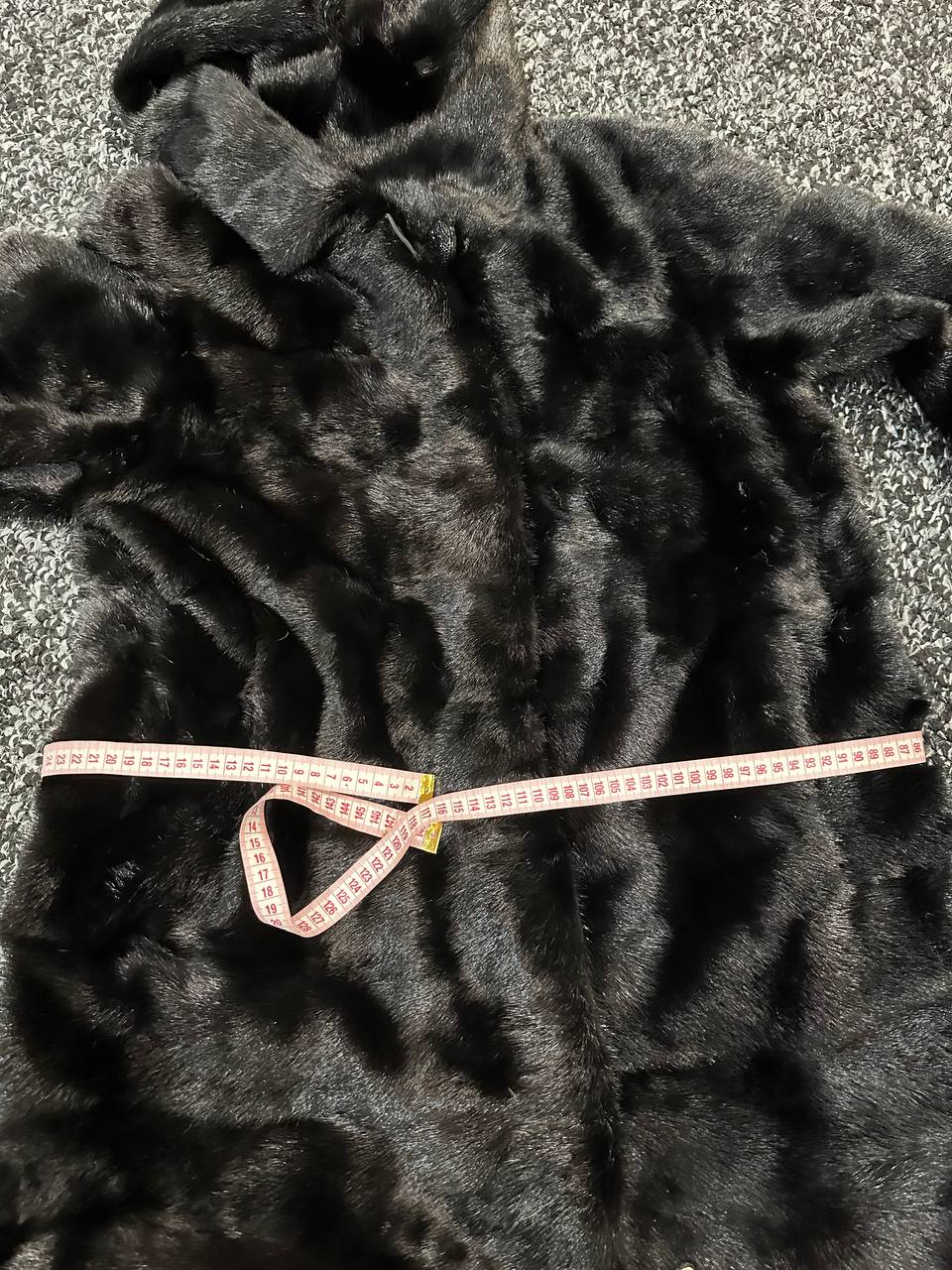 NEW REAL MINK FUR coat size L LARGE 1201116 HORIZONTAL long sleeve jacket BLACK