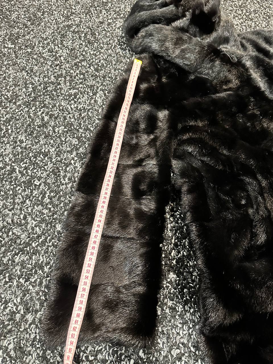 NEW REAL MINK FUR coat size L LARGE 1201116 HORIZONTAL long sleeve jacket BLACK