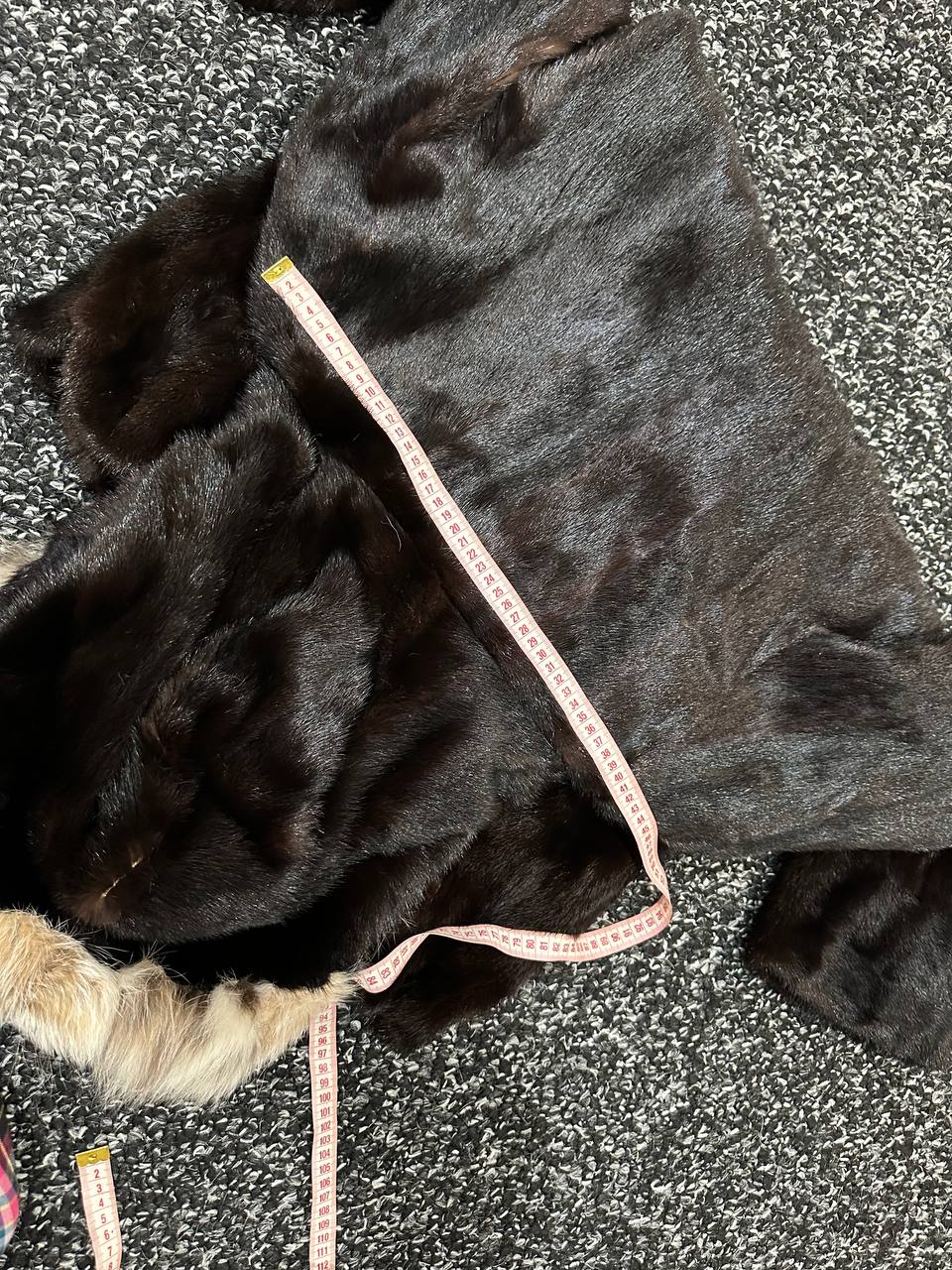 NEW Natural Real Dark Brown Black Mink M size Coat Natural Lynx Hooded 1201140