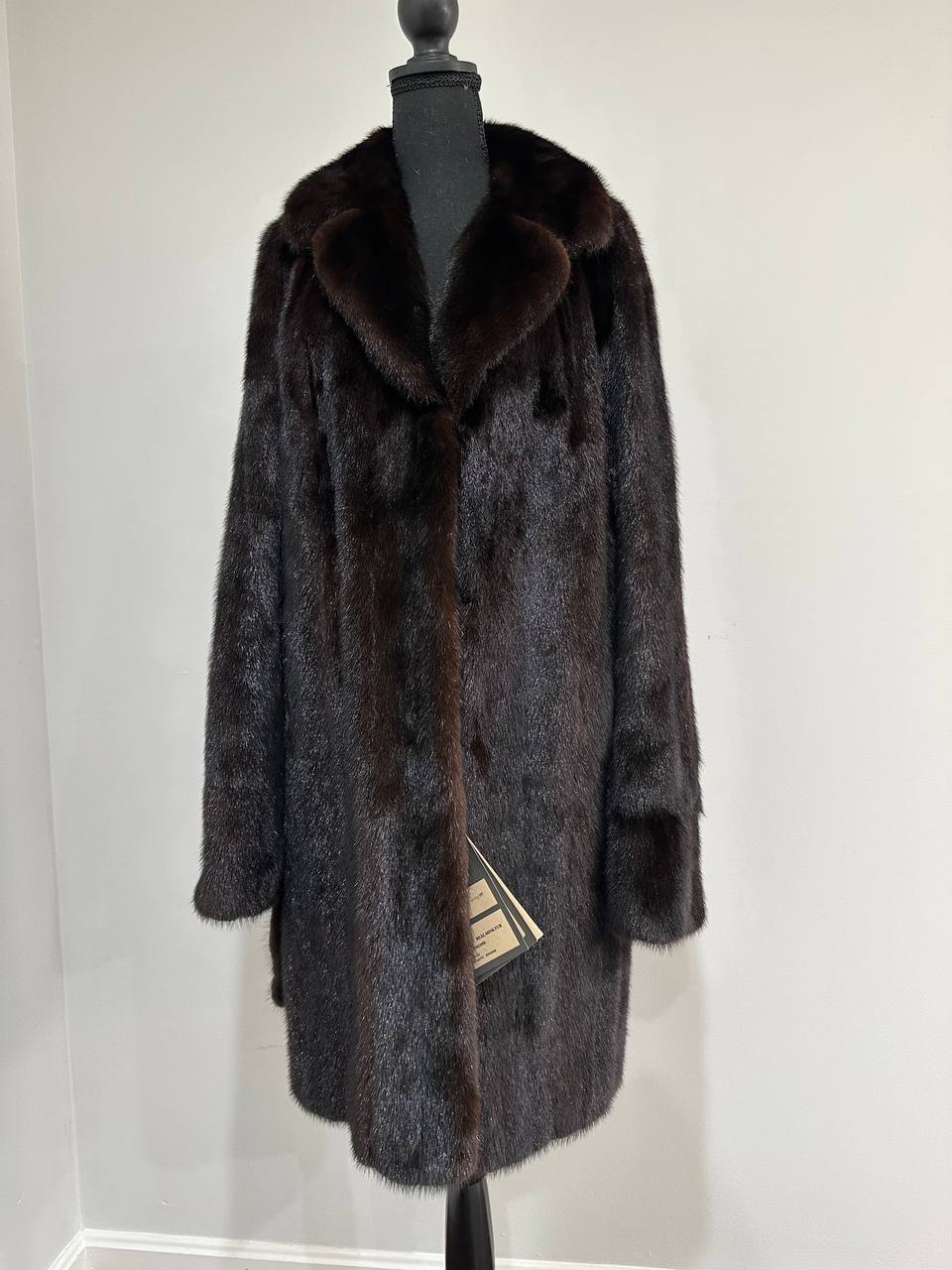 Luxury Womens Real Mink Fur jacket coat 1109879 Long genuine fur size M NEW