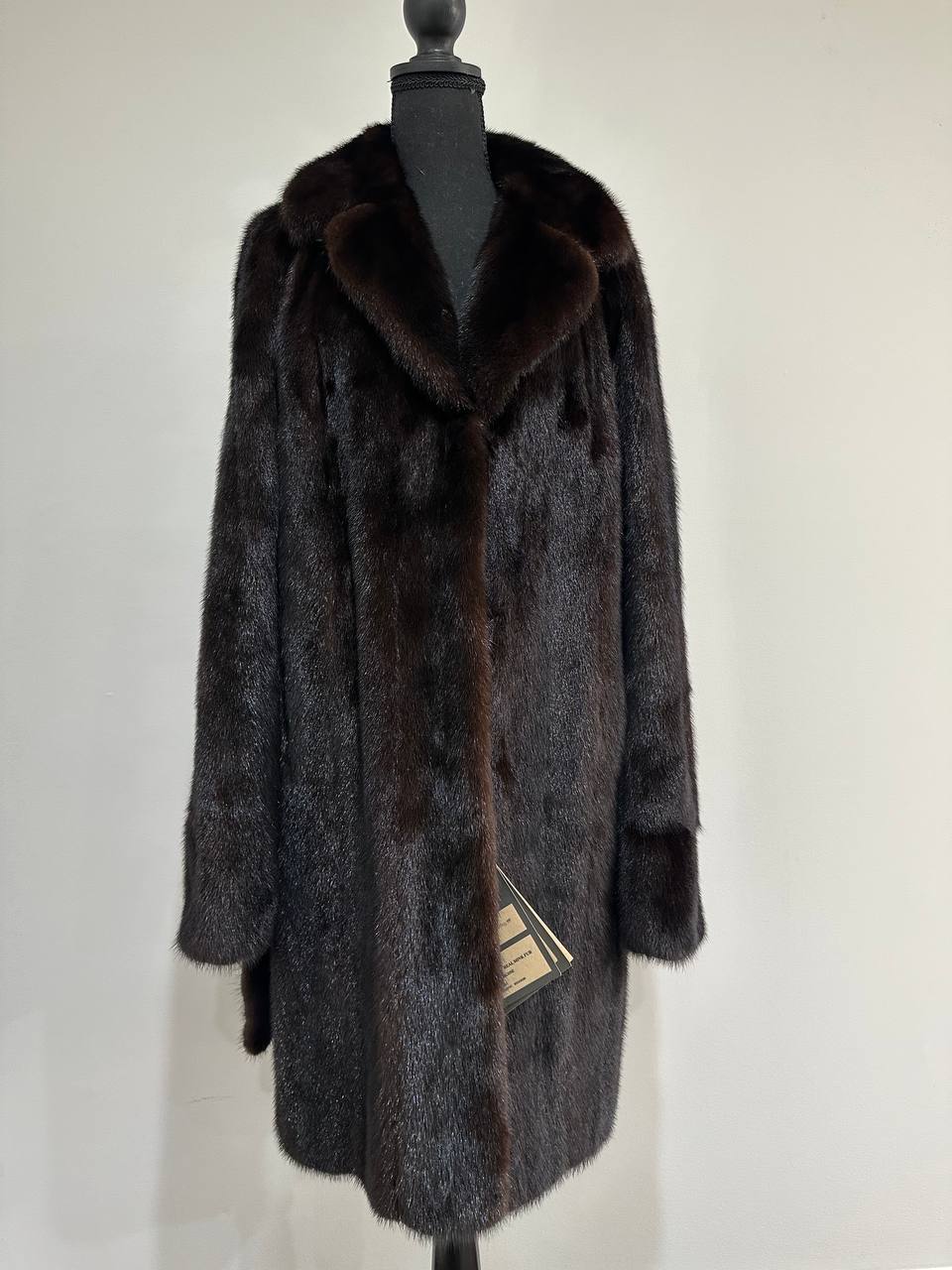 Luxury Womens Real Mink Fur jacket coat 1109879 Long genuine fur size M NEW