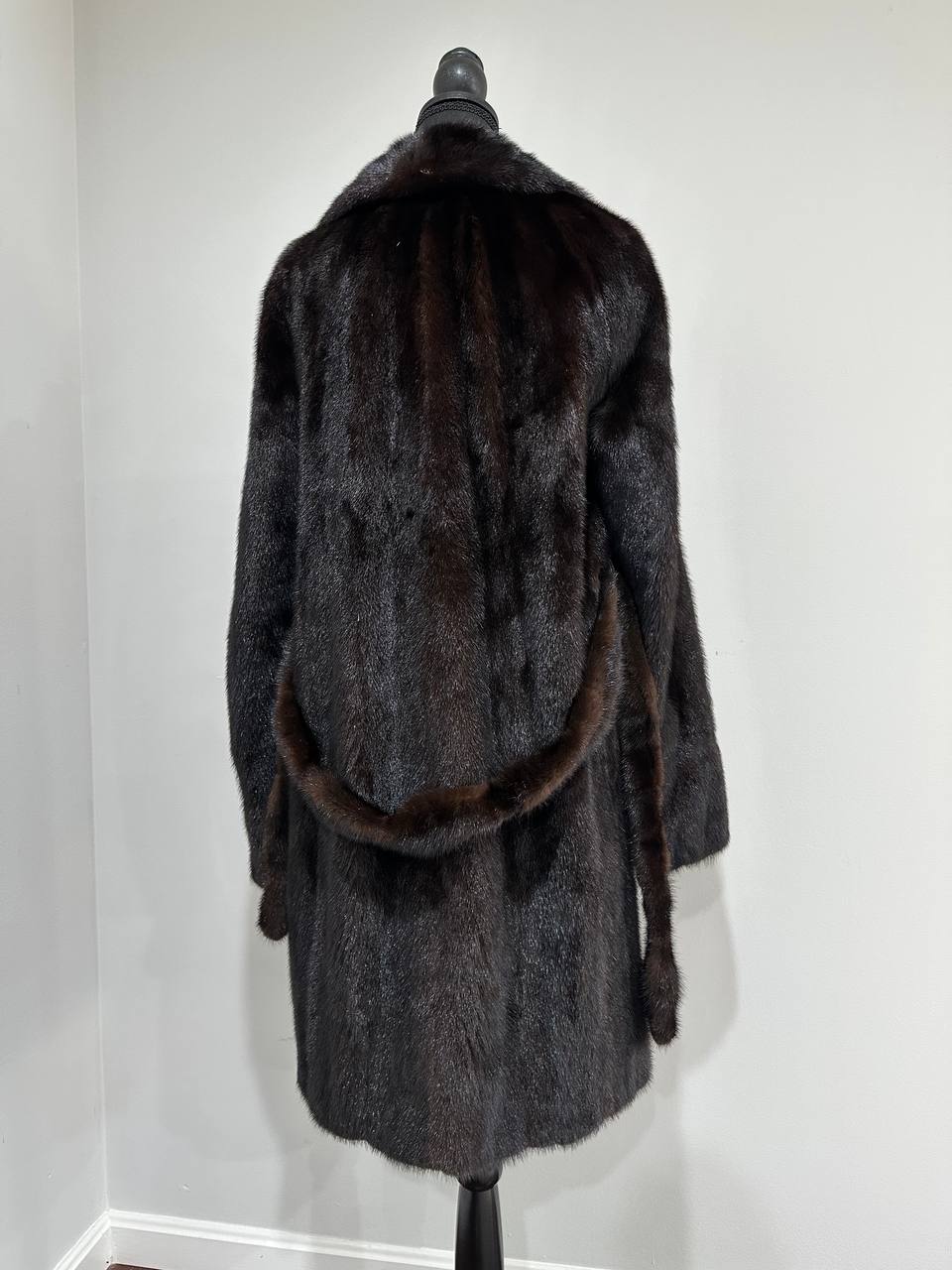 Luxury Womens Real Mink Fur jacket coat 1109879 Long genuine fur size M NEW