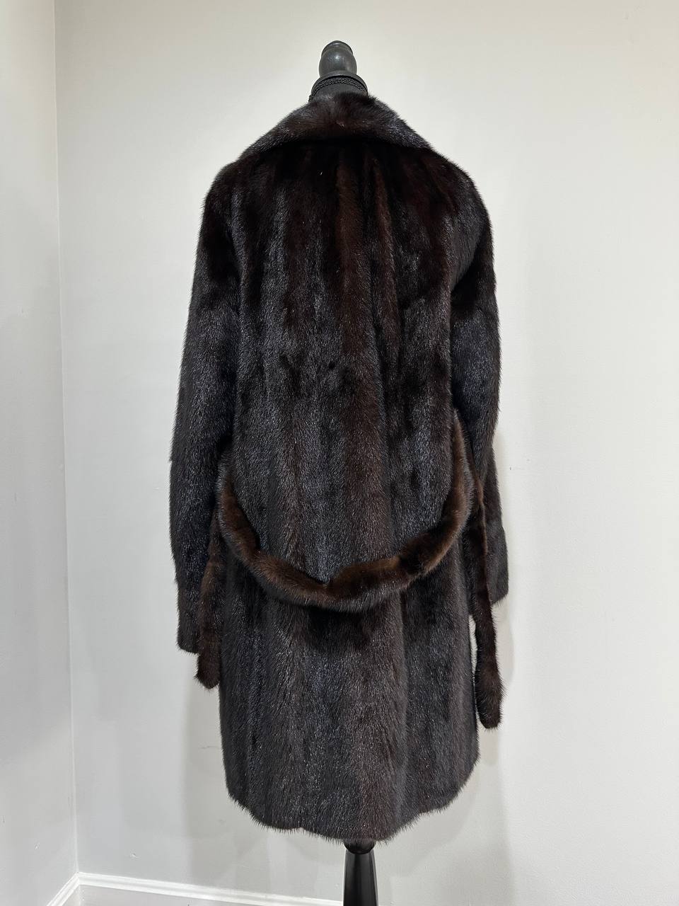 Luxury Womens Real Mink Fur jacket coat 1109879 Long genuine fur size M NEW
