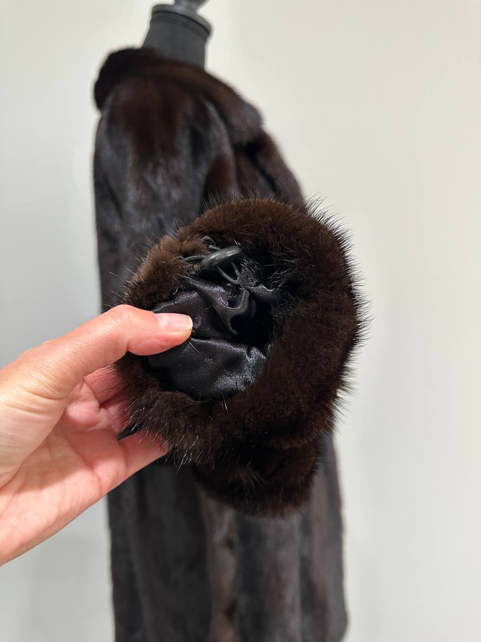 Luxury Womens Real Mink Fur jacket coat 1109879 Long genuine fur size M NEW