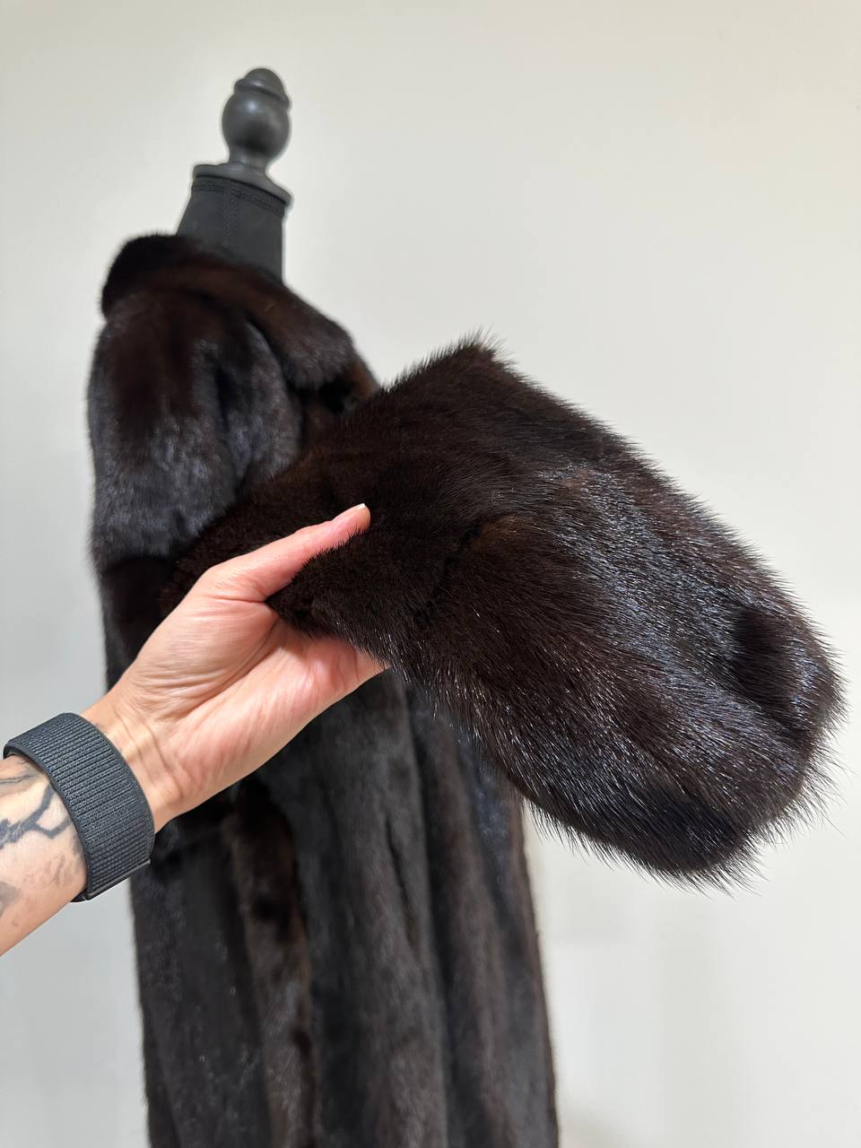 Luxury Womens Real Mink Fur jacket coat 1109879 Long genuine fur size M NEW
