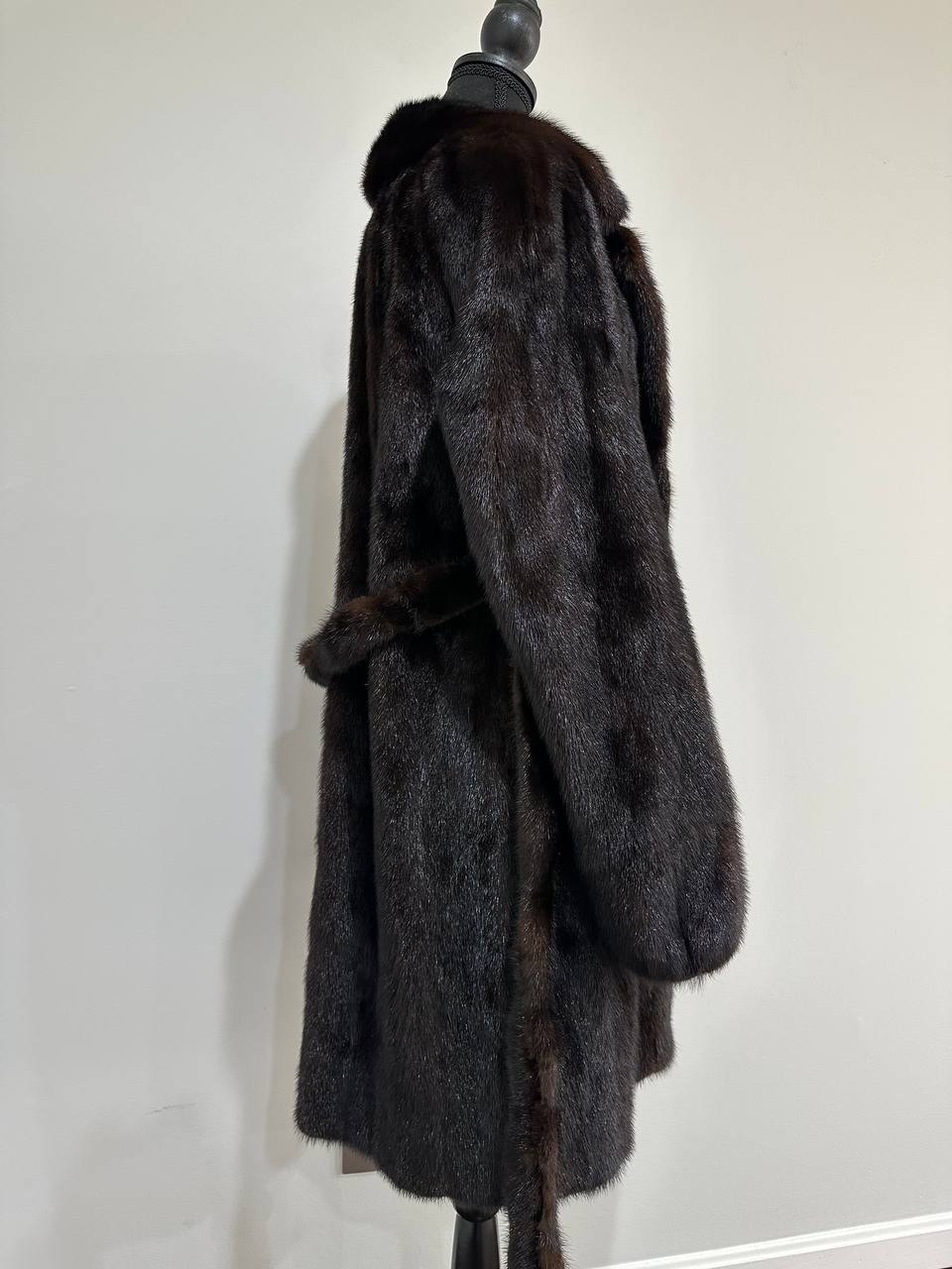 Luxury Womens Real Mink Fur jacket coat 1109879 Long genuine fur size M NEW