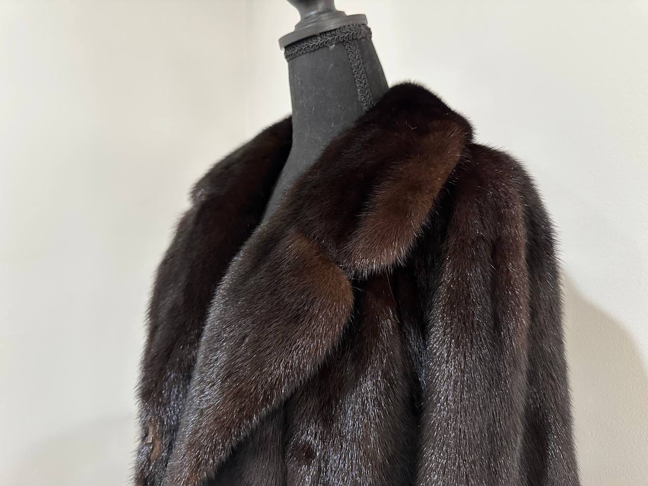 Luxury Womens Real Mink Fur jacket coat 1109879 Long genuine fur size M NEW