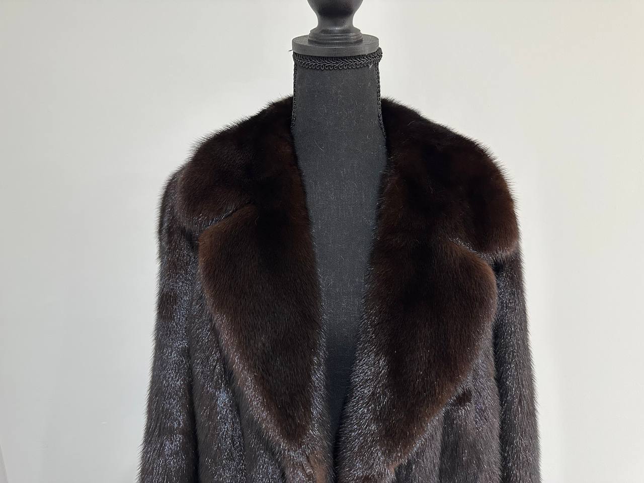 Luxury Womens Real Mink Fur jacket coat 1109879 Long genuine fur size M NEW